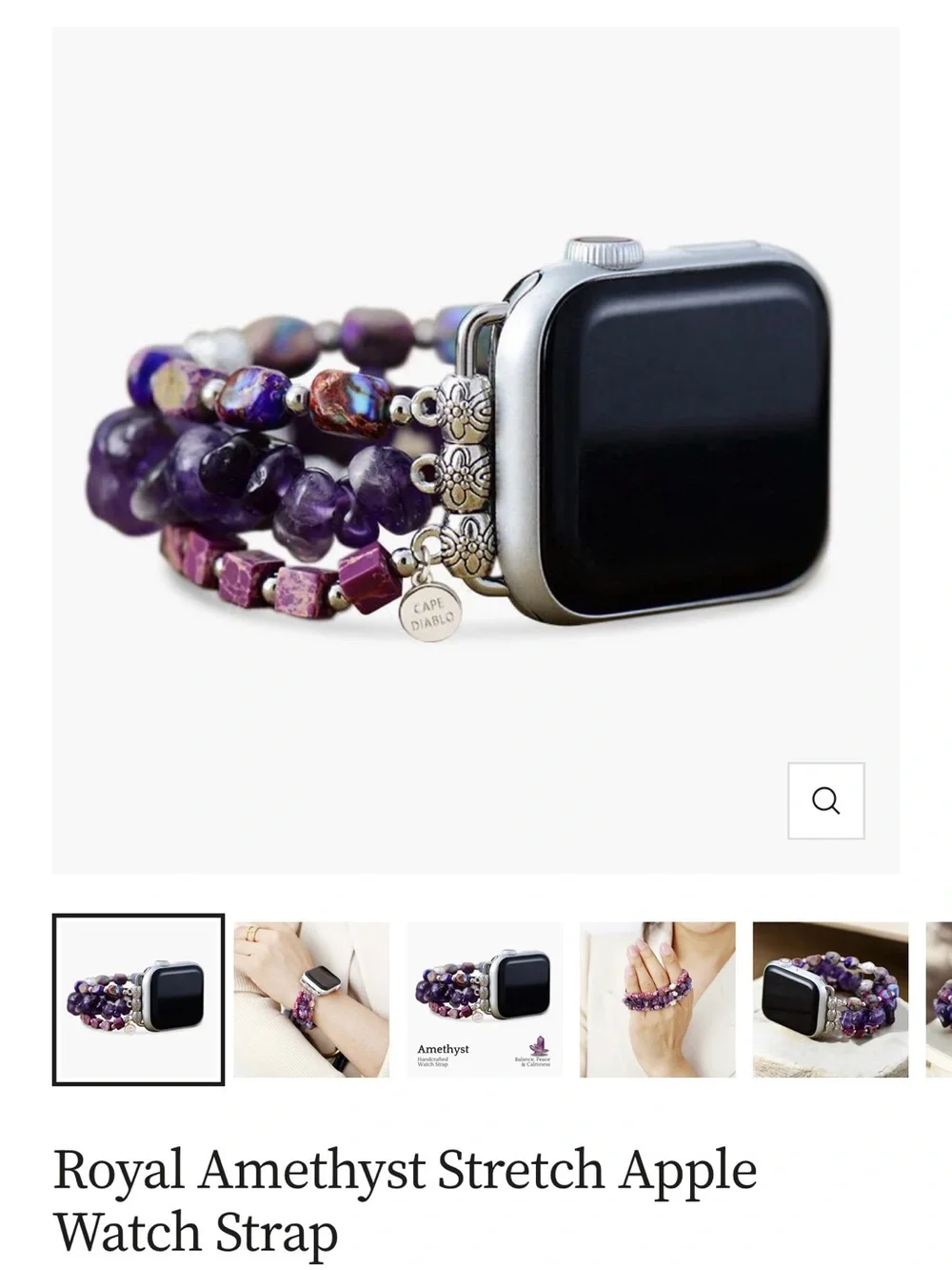 Cape Diablo Purple and Pink Multi-Strand Beaded Watch Band